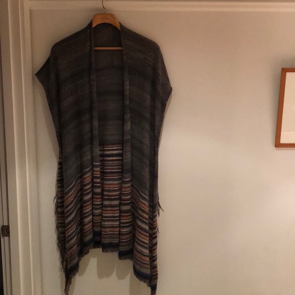 Free people long wool poncho
